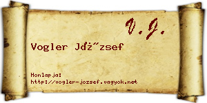 Vogler József névjegykártya